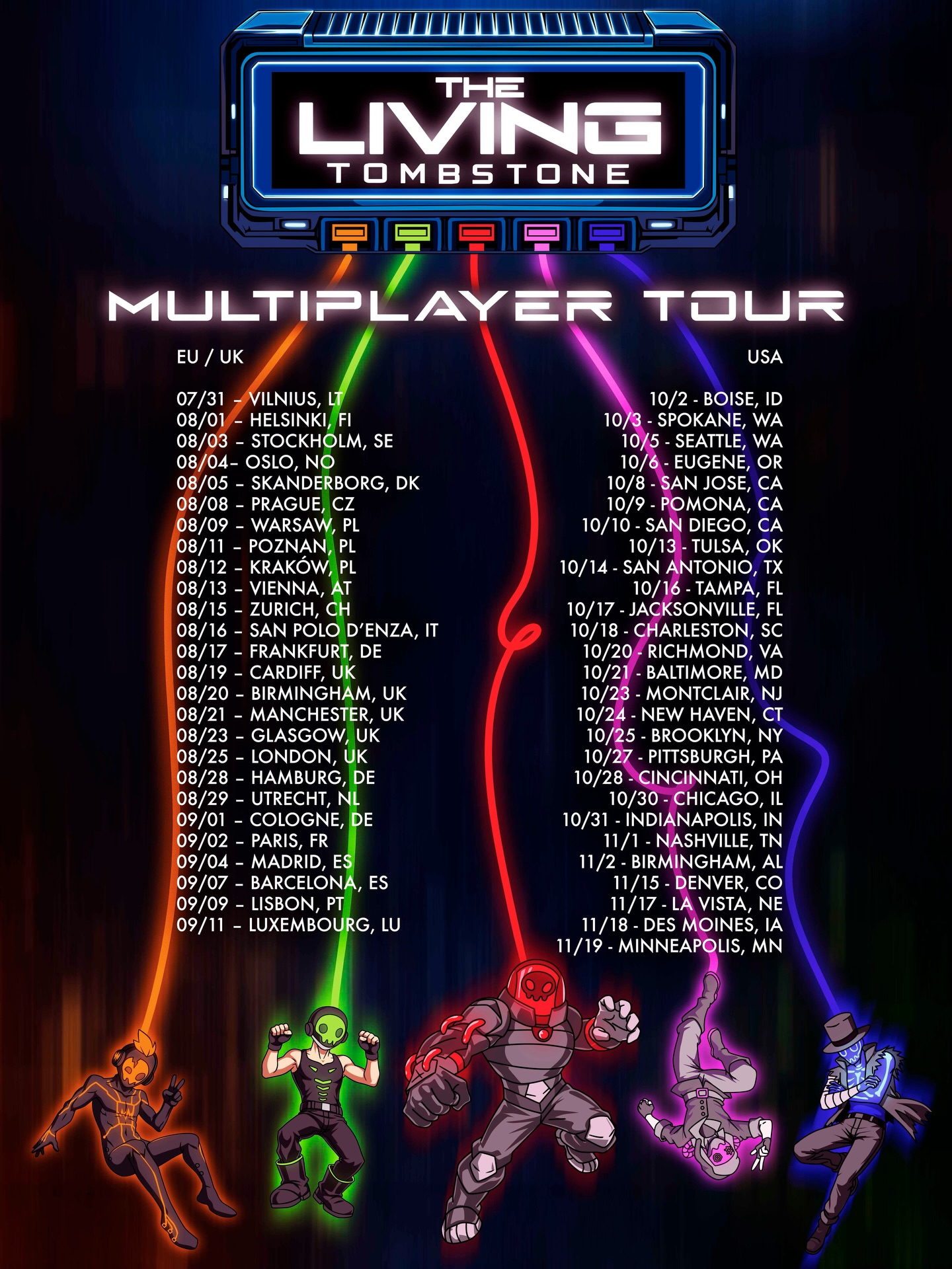 The Living Tombstone Multiplayer Tour Poster 2026